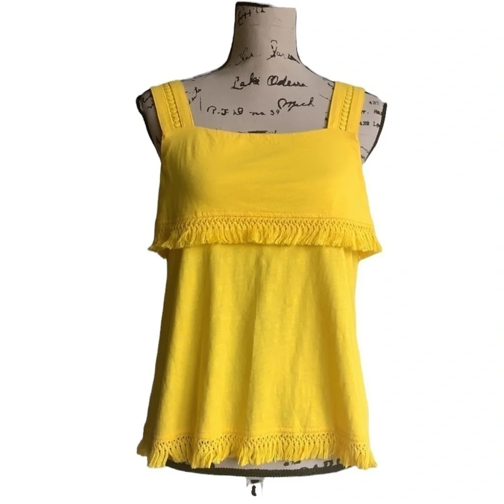 J. Crew. Fringe Warm Sun Tank Top Size XS NWT